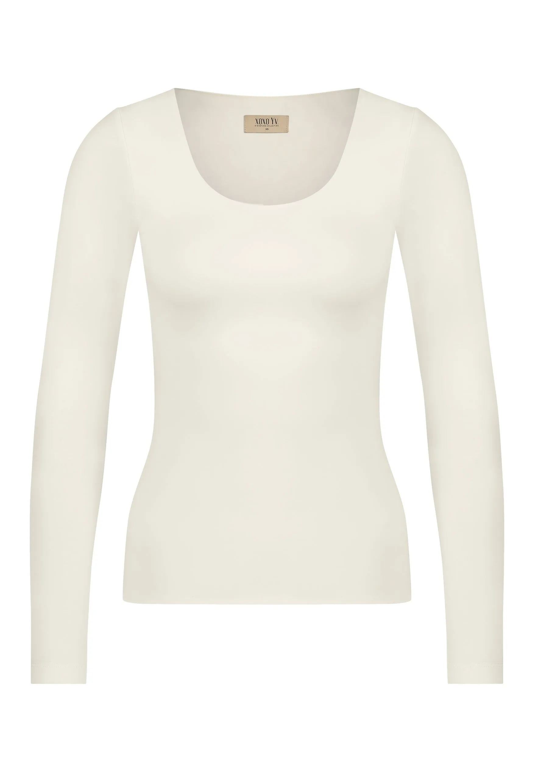 XOXO Yv. - Luxury Sculpting Longsleeve Top in Off White